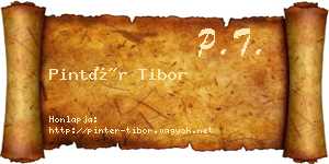 Pintér Tibor névjegykártya
